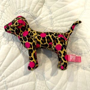 Standing leopard print dog